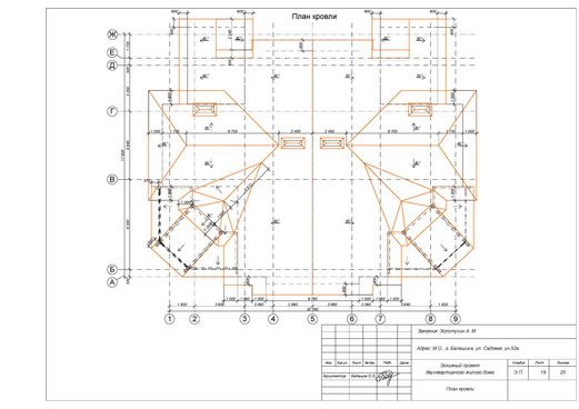 план кровли